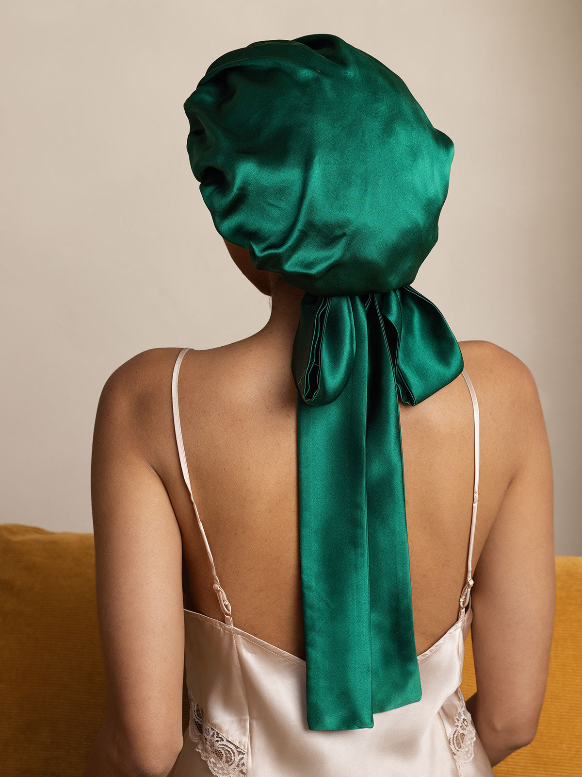 [Vert Foncé] SilkSilky-FR Pure Soie Sleep Cap 004