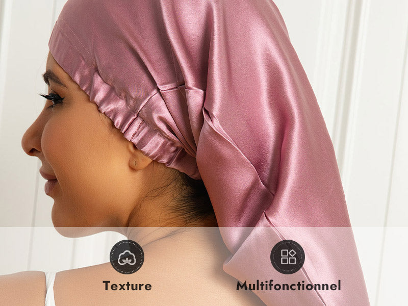 3-Bonnet long en soie luxueux