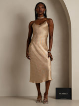 [Floral] SilkSilky-FR Sleeveless V Neck Robes 006