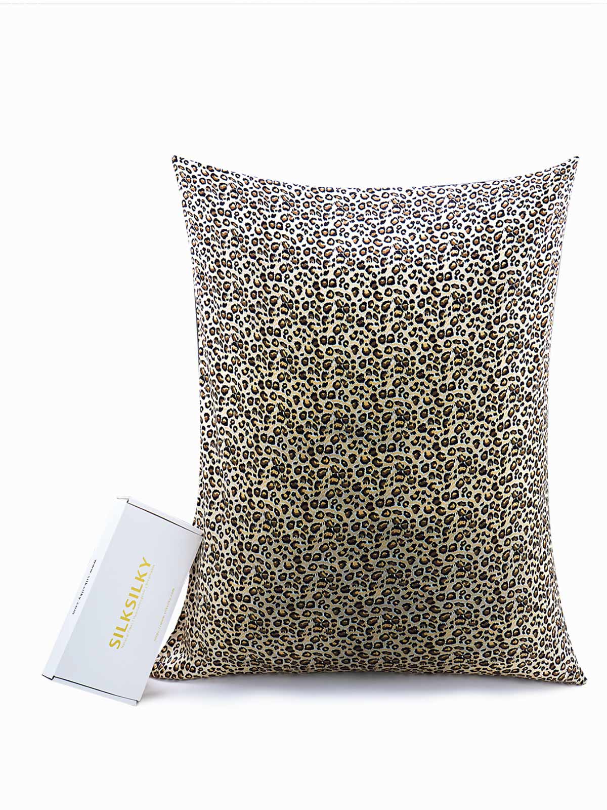 Housse de Coussin Imprimée en Soie 100% Mulberry 19 Momme