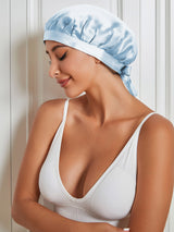 [Bleu Clair] SilkSilky-FR Bonnets de Nuit 004