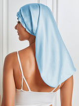 [Bleu Clair] SilkSilky-FR Pure Soie Sleep Cap 006