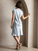 [Bleu Clair] SilkSilky-FR Sans manches Robes 002