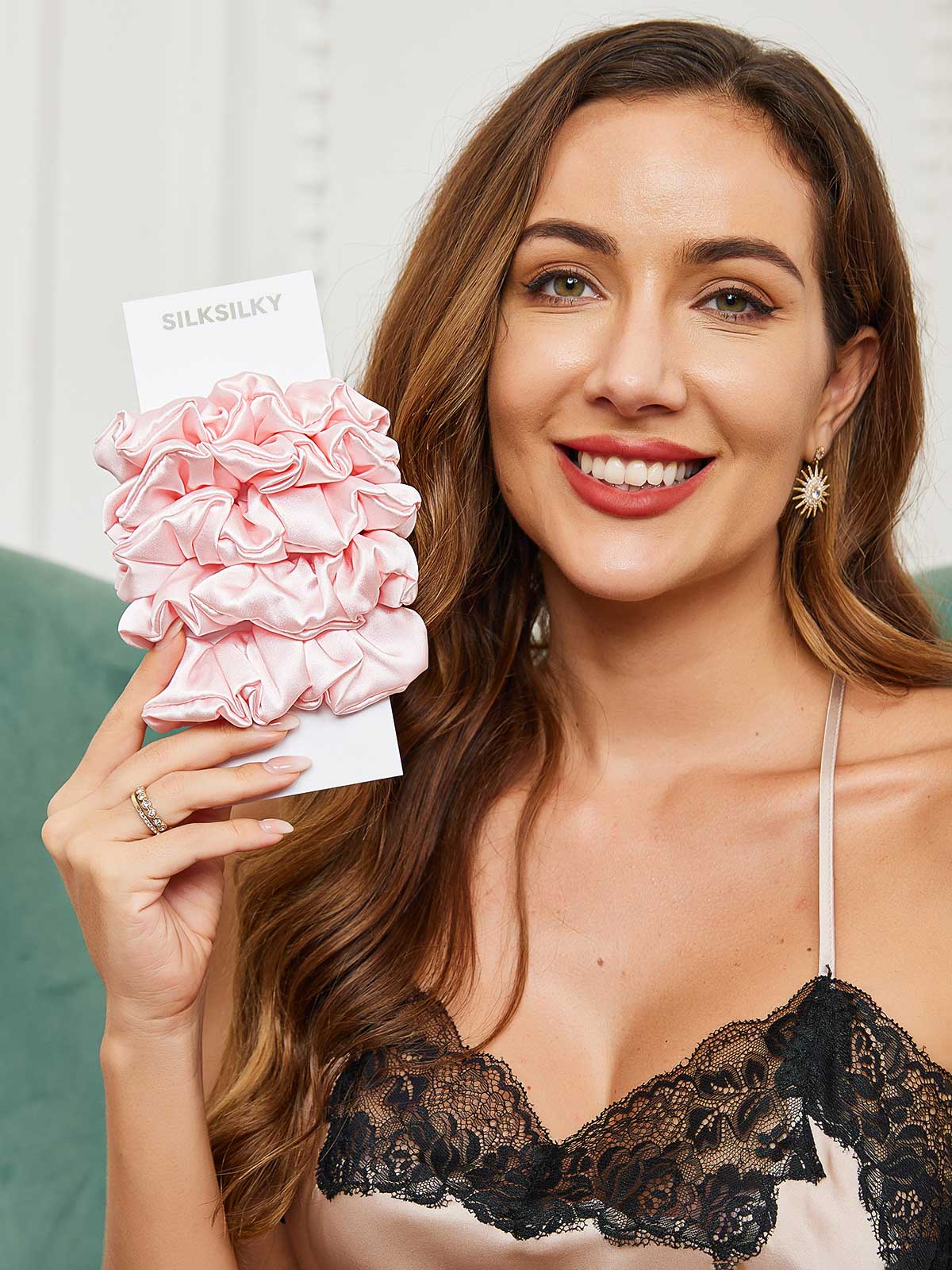 [Rose Clair] SilkSilky-FR 19Momme Scrunchie 001