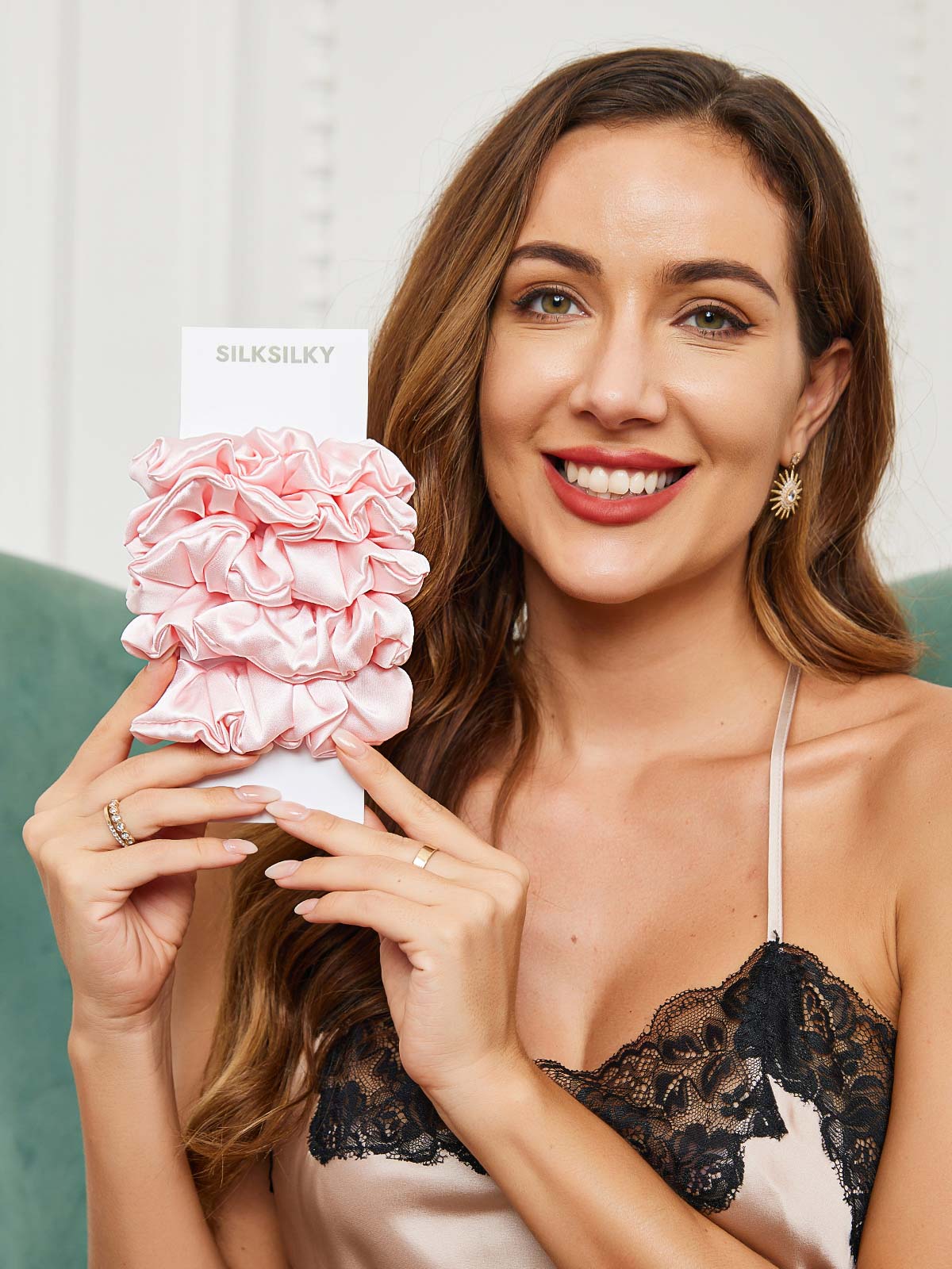 [Rose Clair] SilkSilky-FR 19Momme Scrunchie 002