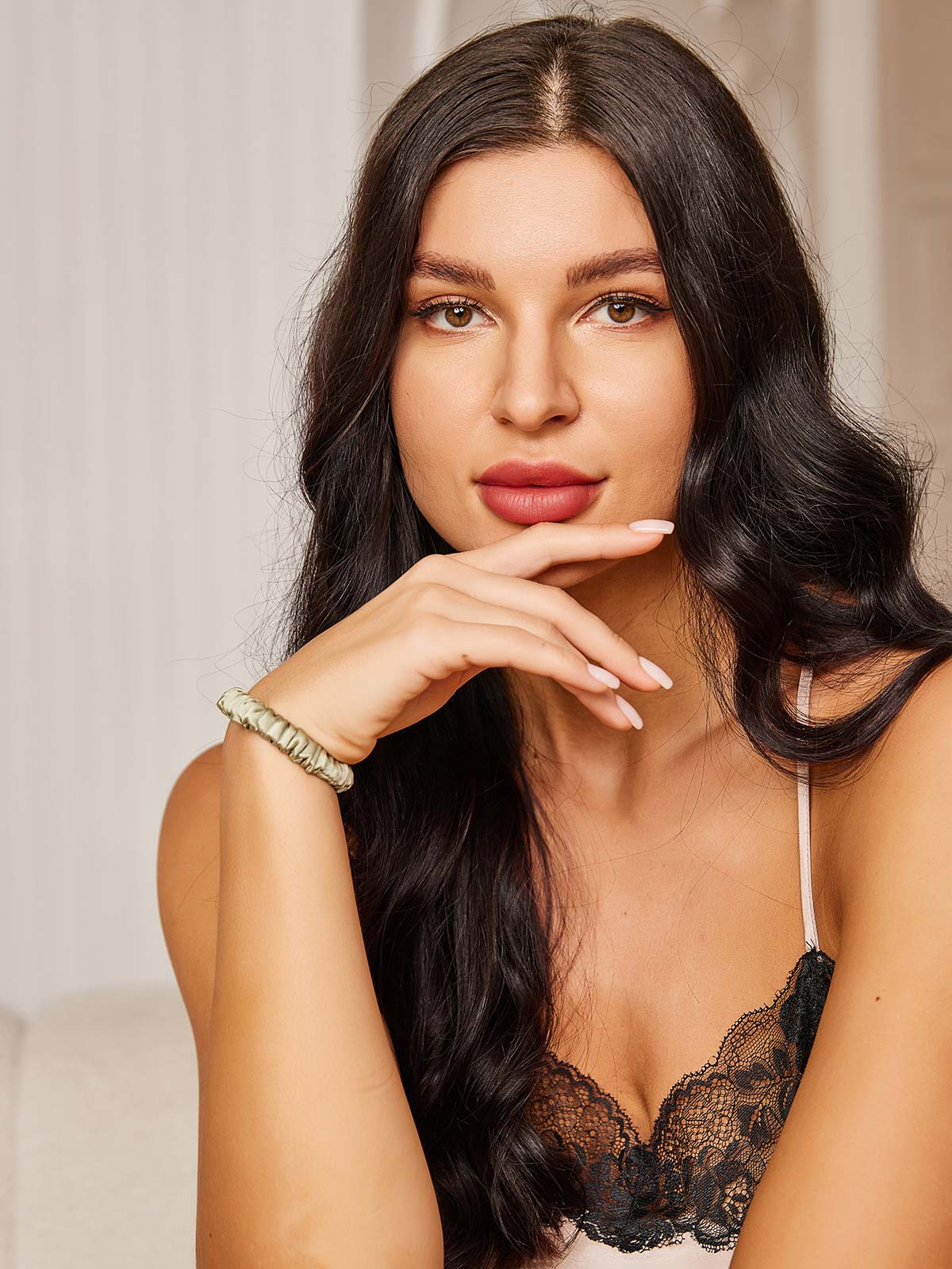 [Vert Menthe] SilkSilky-FR 19Momme Scrunchie 003