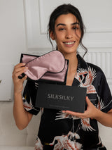[Mauve Pâle] SilkSilky-FR 19Momme Pure Soie Pillowcase Set 001