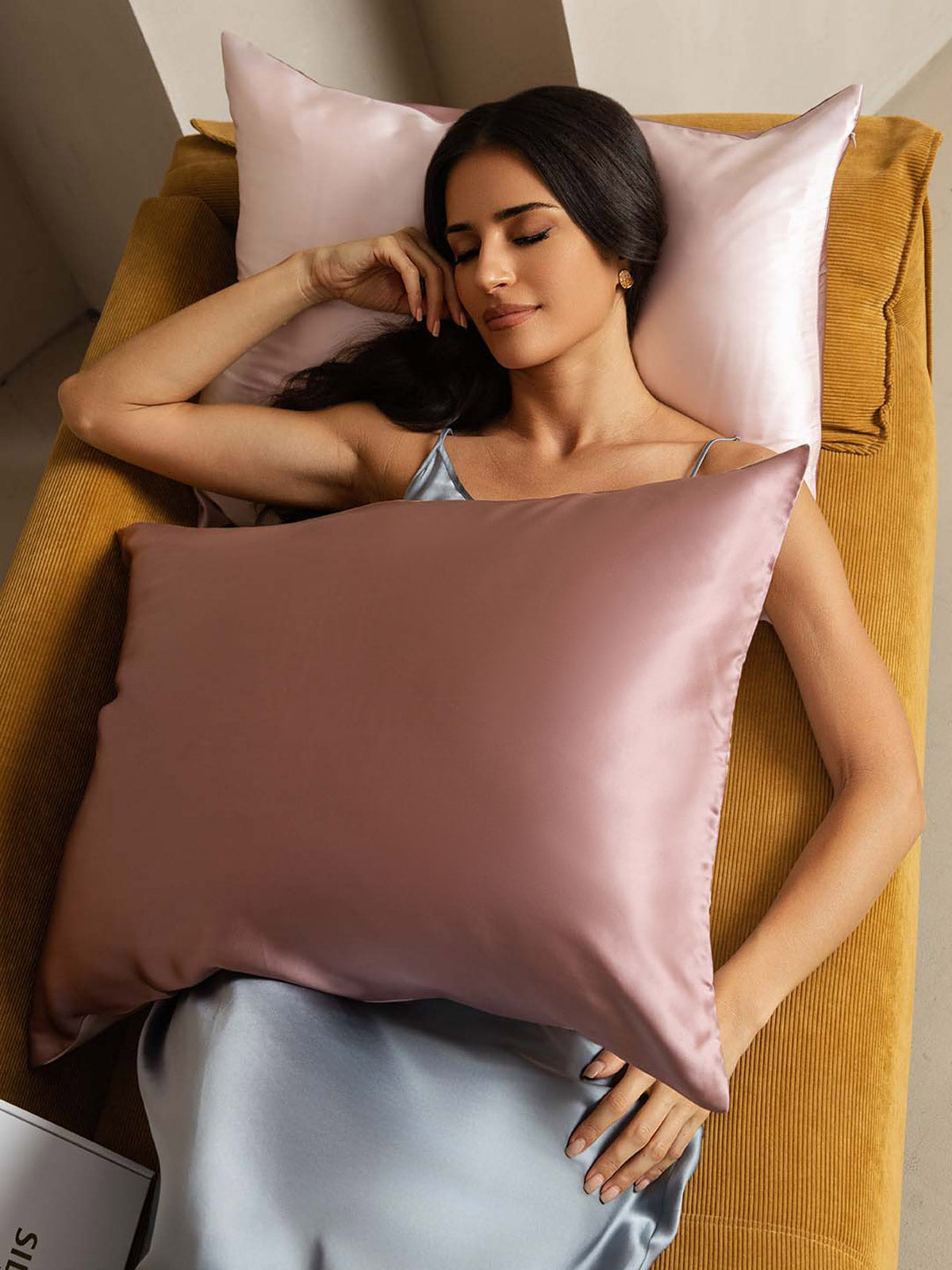 Taie D’Oreiller En Soie De Mûrier 100% 22Momme - Design Bicolore