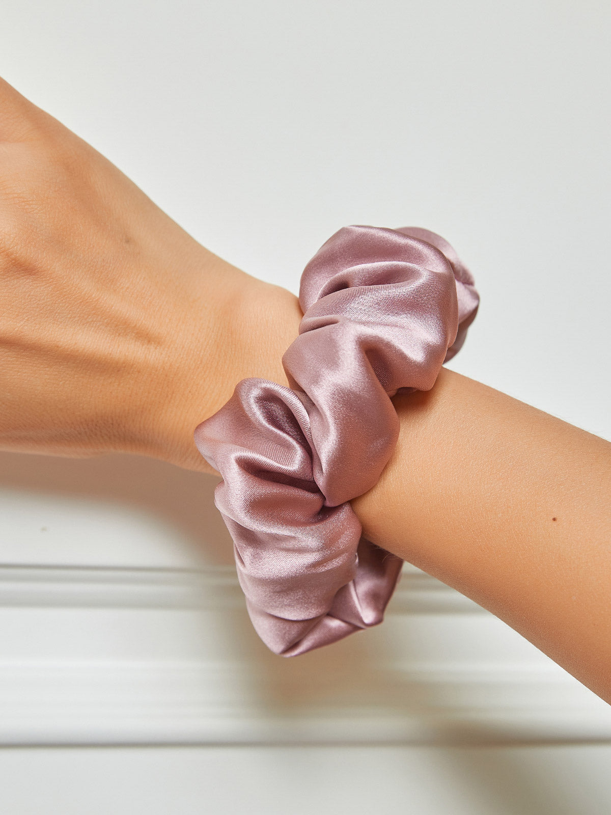 [Mauve Pâle] SilkSilky-FR 19Momme Scrunchie 001