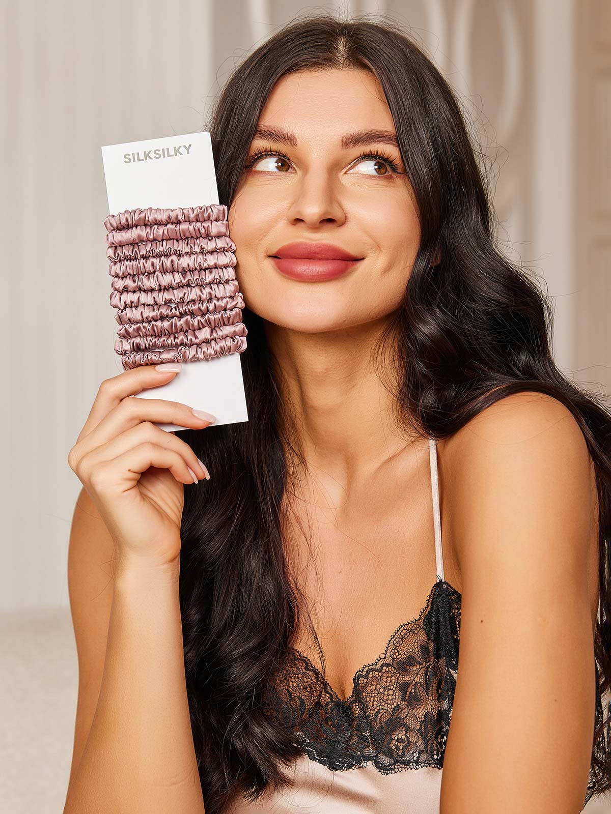 [Mauve Pâle] SilkSilky-FR 19Momme Scrunchie 002