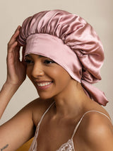 [Mauve Pâle] SilkSilky-FR Bonnets de Nuit 002