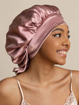 [Mauve Pâle] SilkSilky-FR Bonnets de Nuit 004