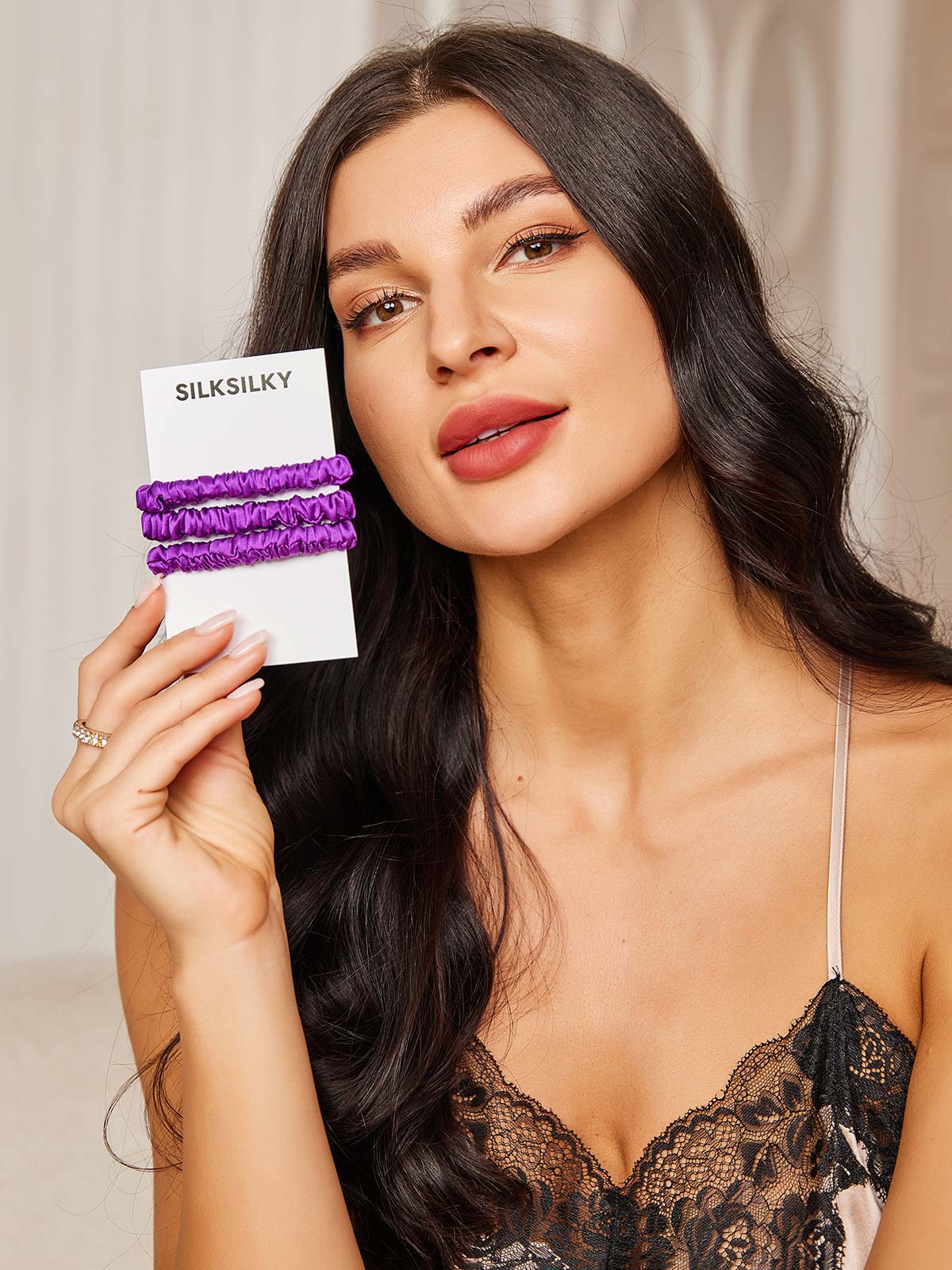 [Violette] SilkSilky-FR 19Momme Scrunchie 001