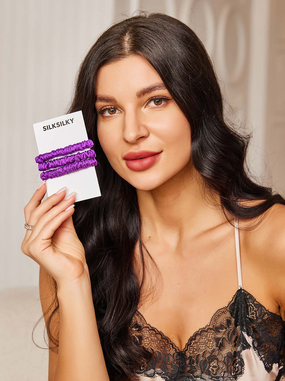 [Violette] SilkSilky-FR 19Momme Scrunchie 002