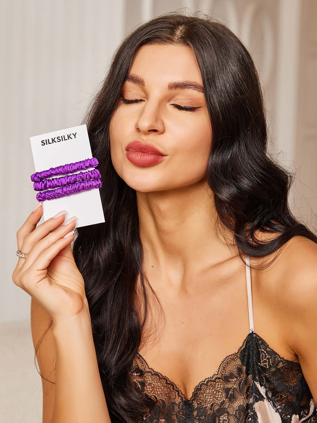 [Violette] SilkSilky-FR 19Momme Scrunchie 003