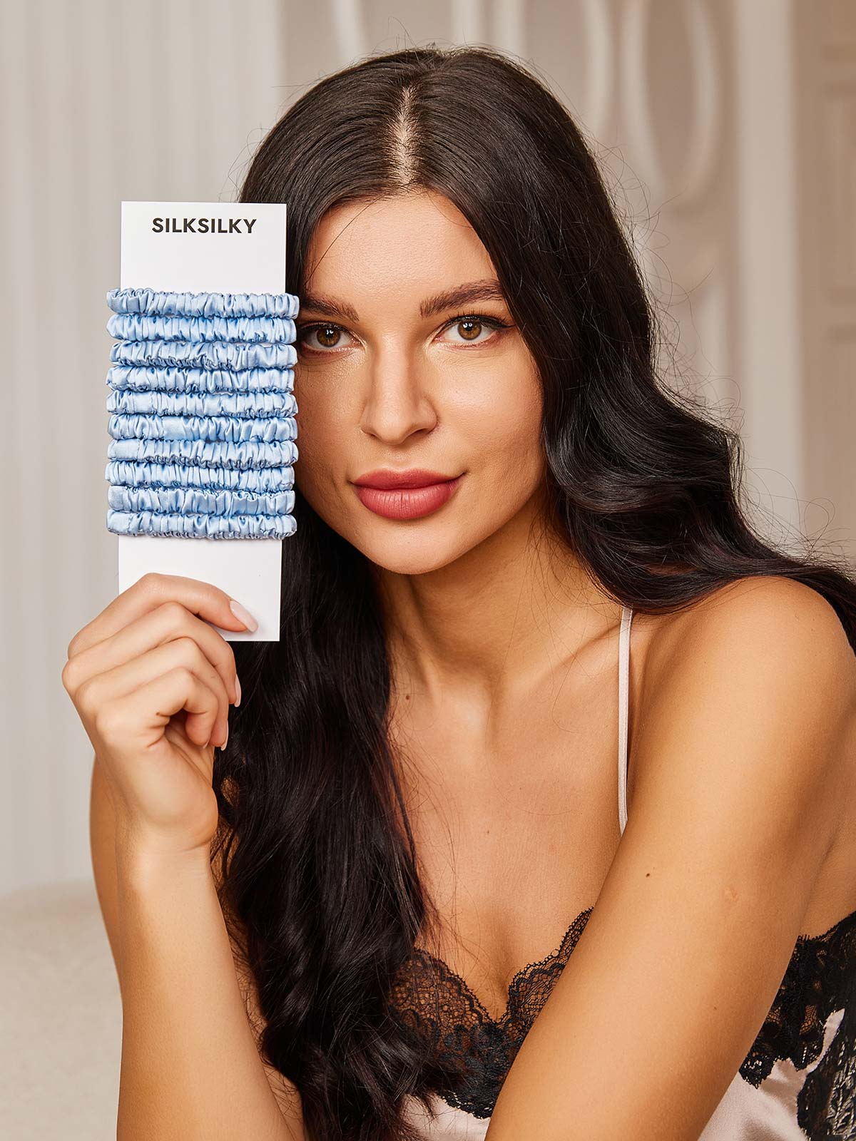 [Bleu Ciel] SilkSilky-FR 19Momme Scrunchie 001