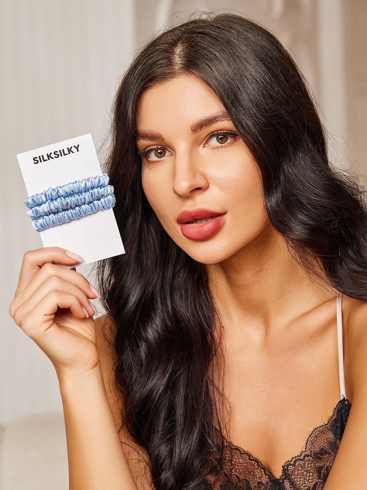 [Bleu Ciel] SilkSilky-FR 19Momme Scrunchie 001