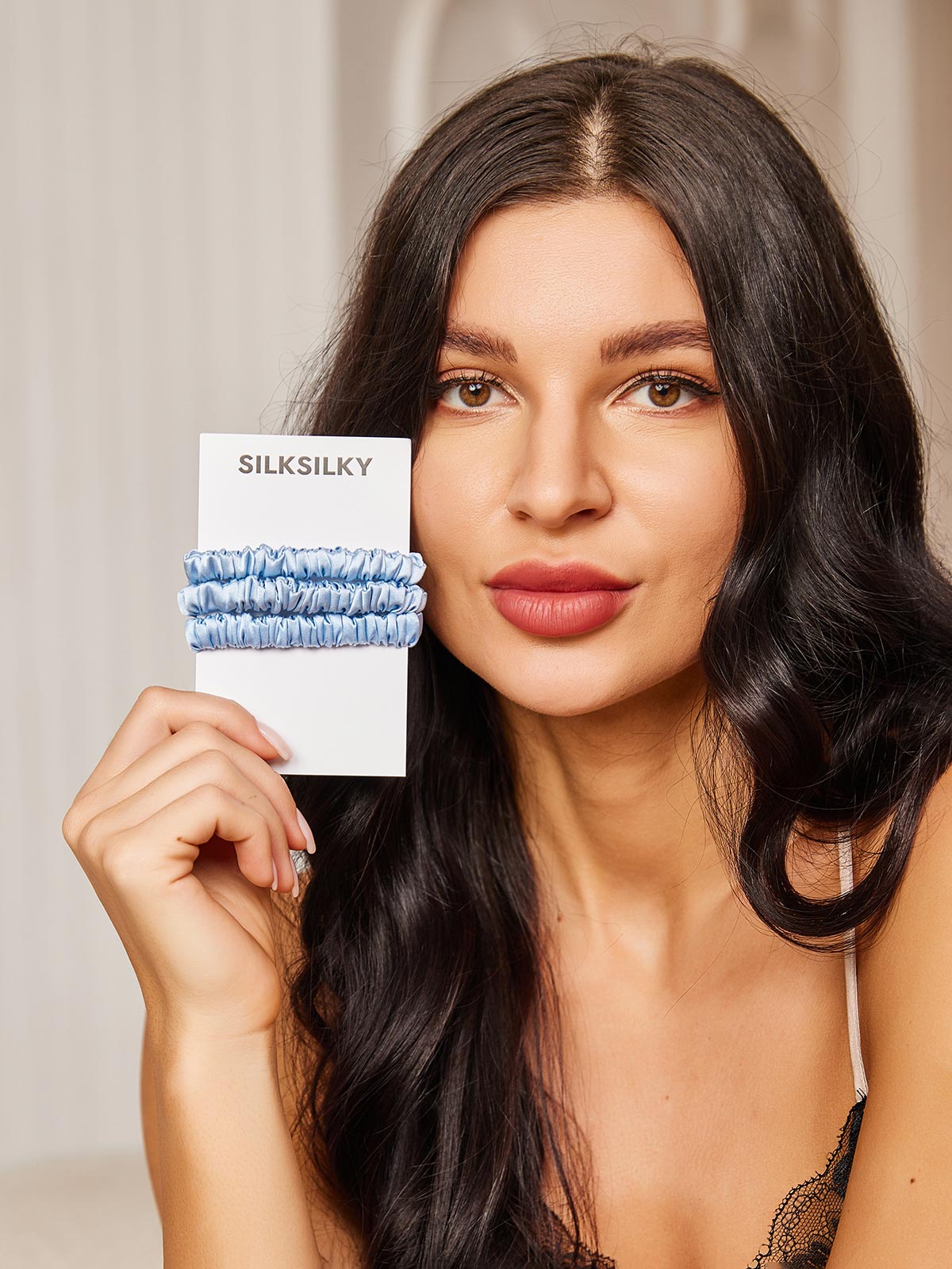 [Bleu Ciel] SilkSilky-FR 19Momme Scrunchie 002