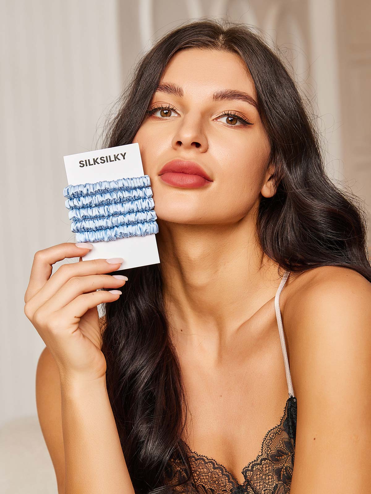 [Bleu Ciel] SilkSilky-FR 19Momme Scrunchie 002