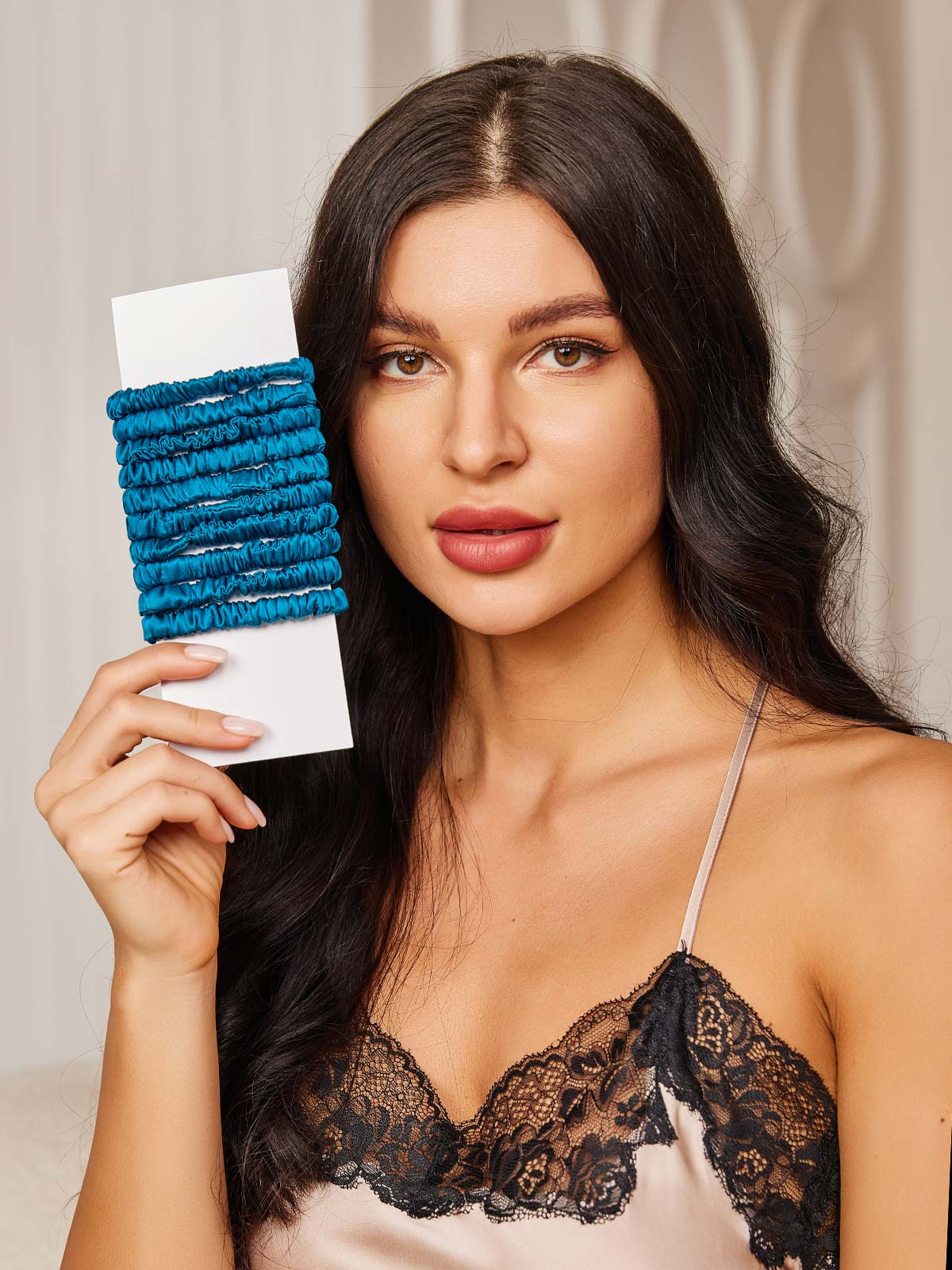 [Bleu Royal] SilkSilky-FR 19Momme Scrunchie 001