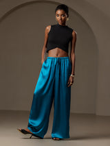 [Bleu Royal] SilkSilky-FR Femme Pantalons 004