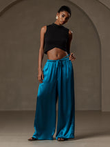 [Bleu Royal] SilkSilky-FR Femme Pantalons 005
