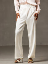[Blanc] SilkSilky-FR Femme Pantalons 001