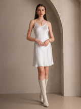 [Blanc] SilkSilky-FR Fines Brides Col V Robes 004