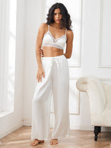 [Blanc] SilkSilky-FR Femme Pantalons 005