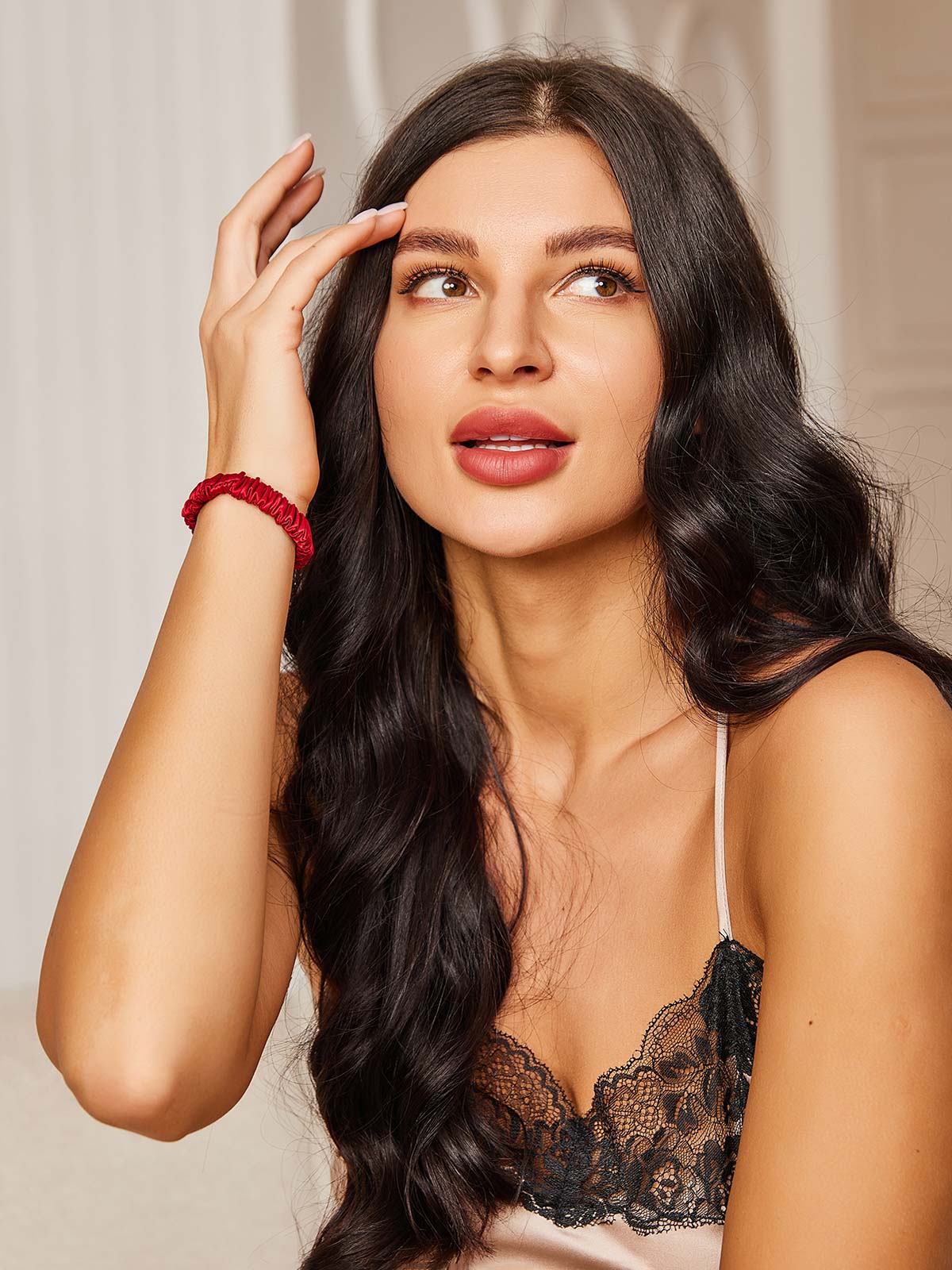 [Rouge Vineux] SilkSilky-FR 19Momme Scrunchie 003