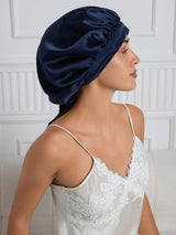 [Bleu Foncé] SilkSilky-FR Bonnets de Nuit 004