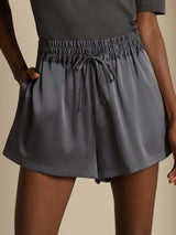 [Gris Foncé] SilkSilky-FR 19Momme Femme Shorts 001