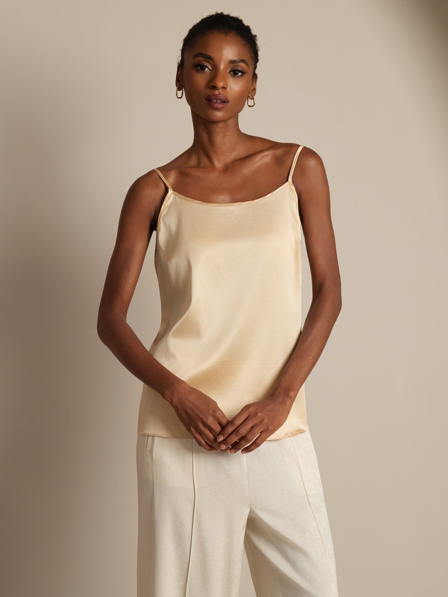 [Champagne] SilkSilky-FR 19Momme Soie Camisoles 003
