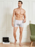 SilkSilky FR Soie Tricotée Mens Underwear Gris 003