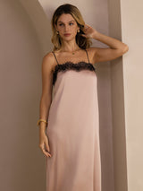 [Toscane] SilkSilky-FR Spaghetti Strap Square Neck Robes 004