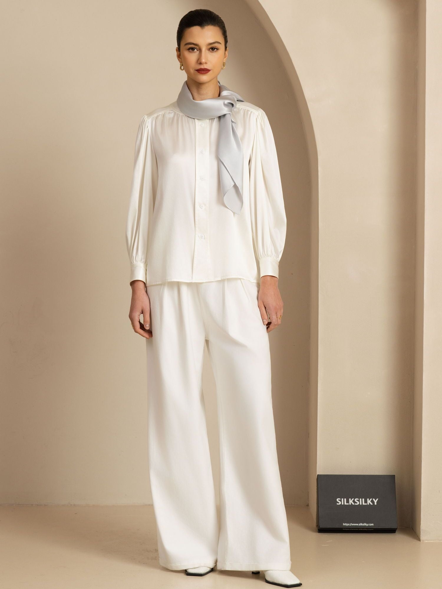 [GrisClair] SilkSilky-FR Soie Scarf 004