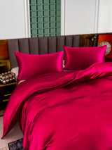 [Rouge Vineux] SilkSilky-FR 25Momme Parure de Lit Soie 005