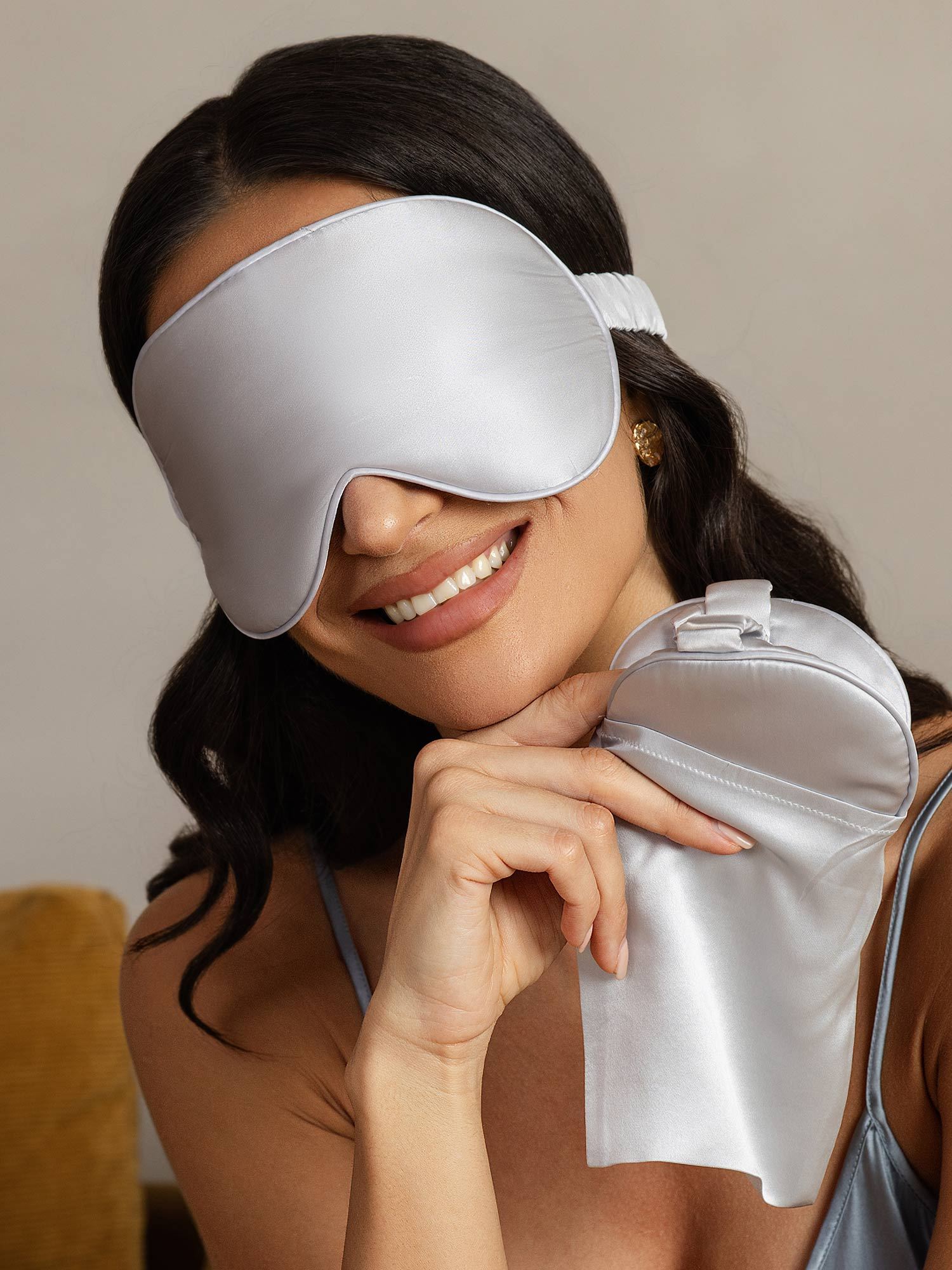 [Argent] SilkSilky-FR Soie Eye Mask 004