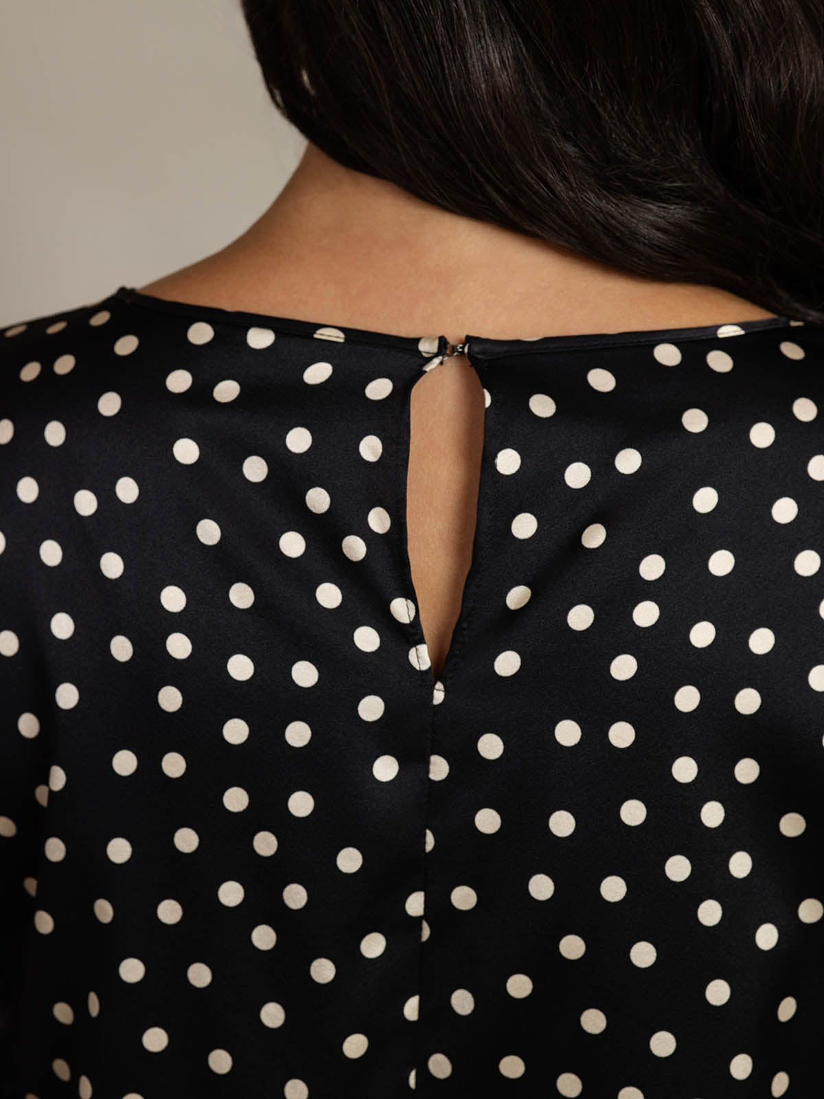 [Pois] SilkSilky-FR 19Momme Soie Col Rond Femme T-Shirt 005,