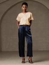 [Champagne] SilkSilky-FR Short Sleeve Boat Neck Femme T-Shirt 012
