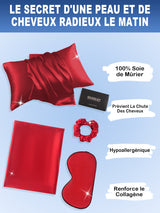 [Rouge Vineux] SilkSilky-FR 19Momme Pure Soie Pillowcase Set 002