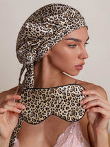 SilkSilky-FR Soie Sleep Cap Leopard 005