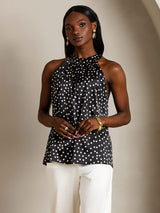 [Pois] SilkSilky-FR 19Momme Soie Womens T-Shirt 005,