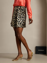 [Leopard] SilkSilky-FR Pure Soie Skirt 005,