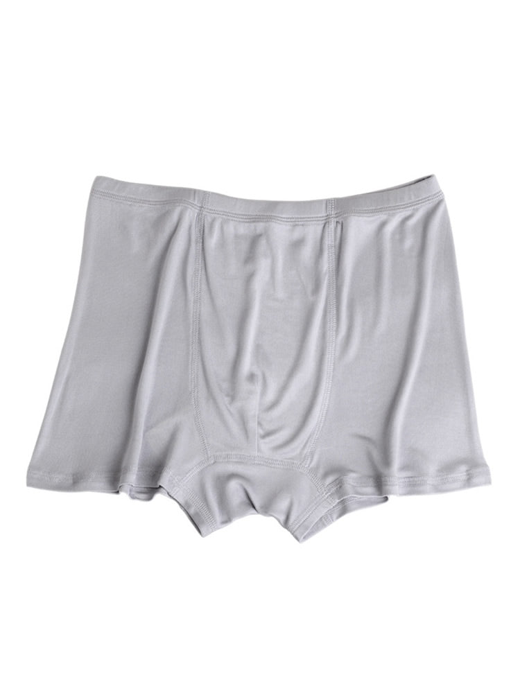 SilkSilky FR Soie Tricotée Mens Underwear Gris 003