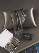 [Gris Foncé] SilkSilky-FR 30Momme Taies d'Oreiller 005