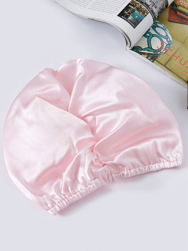 SilkSilky-FR Pure Soie Sleep Cap Rose 003