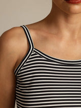 [Rayure Noire] SilkSilky-FR Fines Brides Square Neck Top À Fines Brides 007