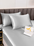 SilkSilky-FR 19Momme Pure Soie Pillowcase Argent 001