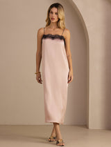 [Toscane] SilkSilky-FR Spaghetti Strap Square Neck Robes 006